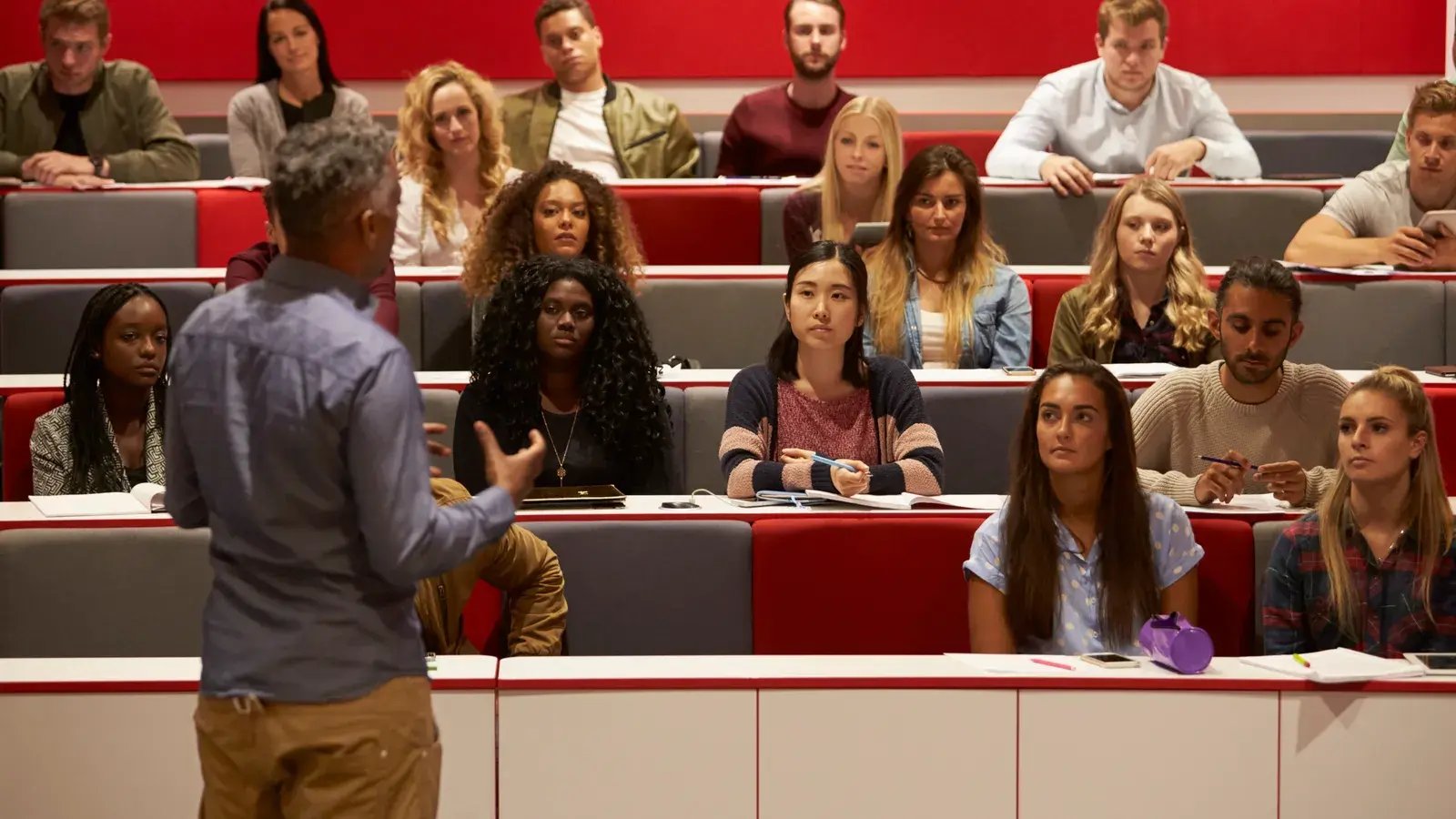 Professor teaching lecture
