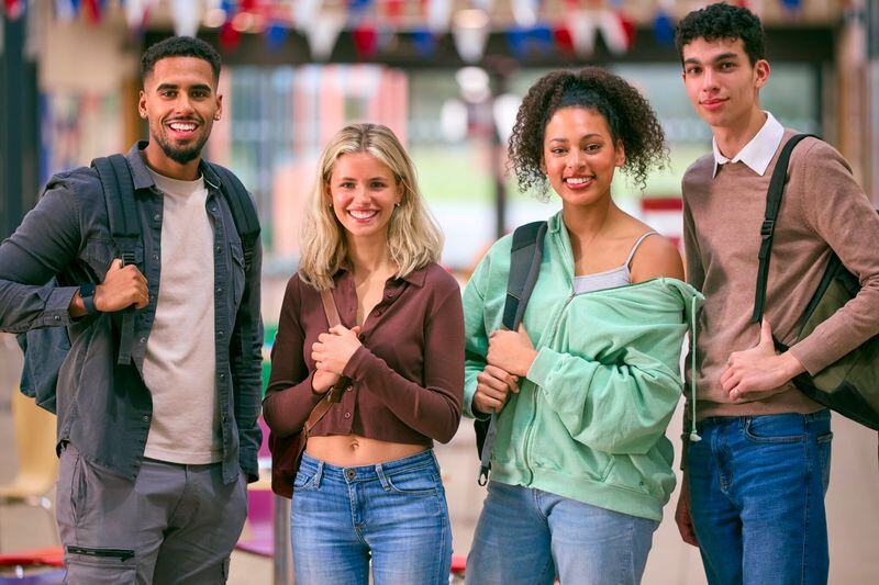 Students smiling
